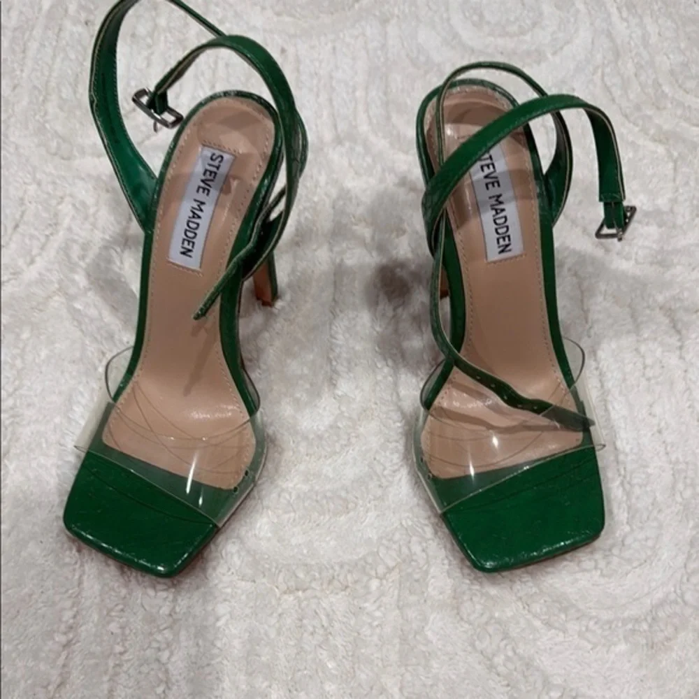 Steve Madden Green Strappy Heels